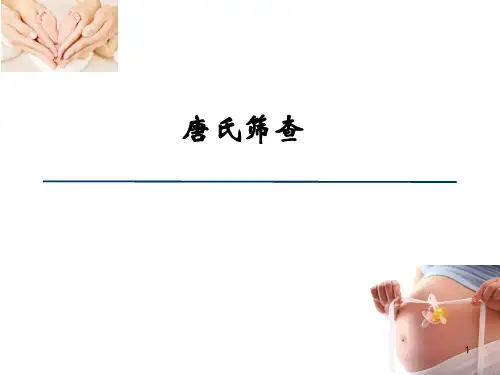 唐氏筛查PPT参考幻灯片