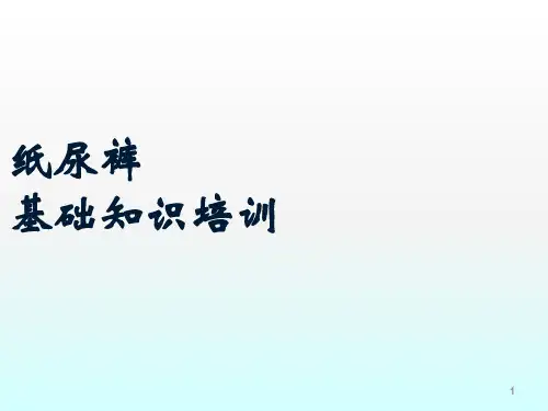 纸尿裤基础知识培训ppt课件