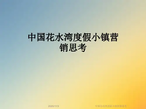 中国花水湾度假小镇营销思考