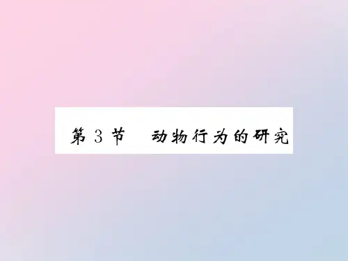 16.3 动物行为的研究 2020秋北师大版八年级上册生物课件