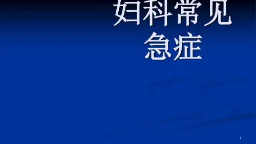 妇科常见急腹症ppt课件