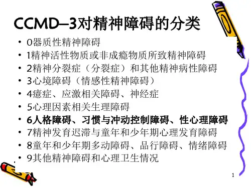 人格障碍的诊断PPT演示课件