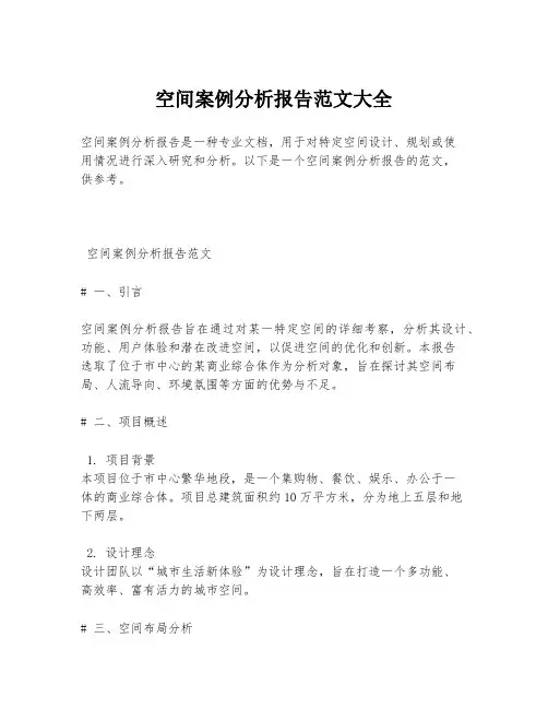 空间案例分析报告范文大全