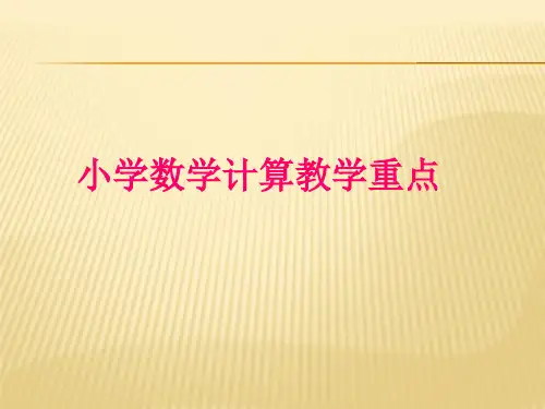 小学数学计算教学重点[优质ppt]
