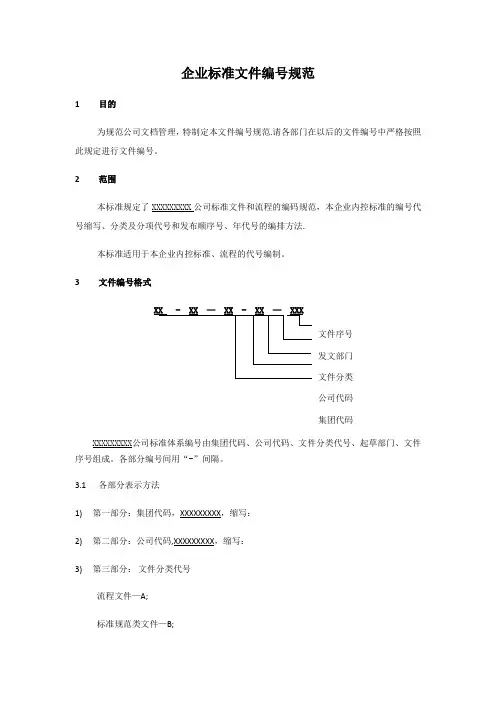 企业文件编号规范
