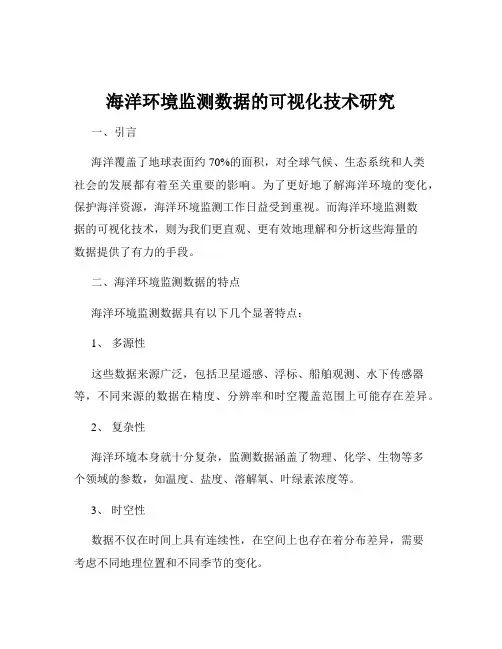 海洋环境监测数据的可视化技术研究