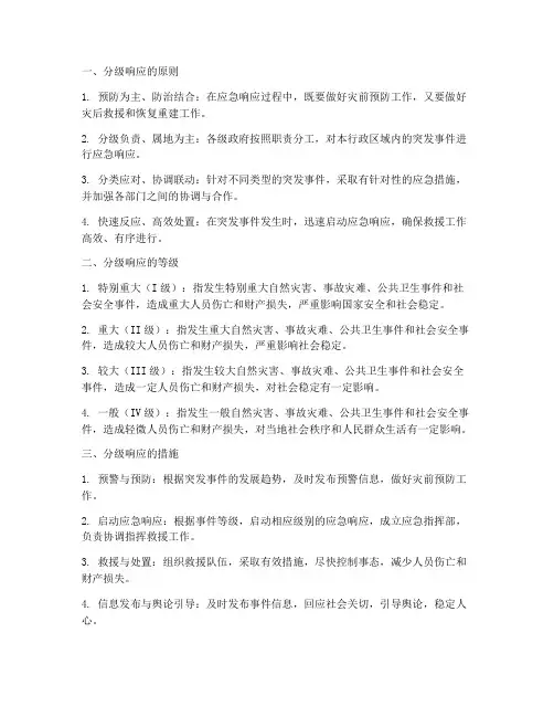 应急预案的分级响应