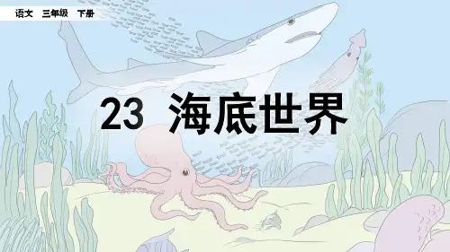 部编版三年级语文下册第23课  海底世界 含同步练习题