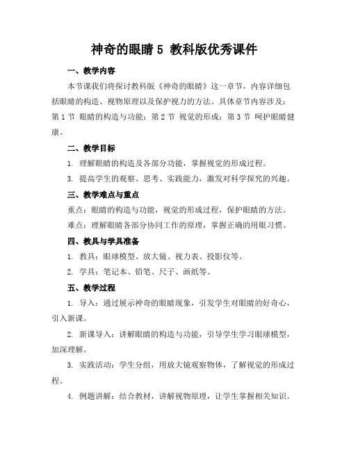 神奇的眼睛5教科版优秀课件