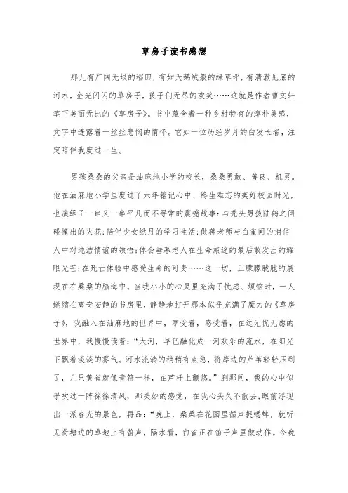 草房子读书感想（六篇）