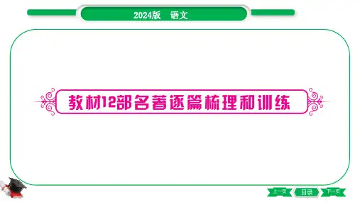 2024年中考语文总复习第二部分综合性学习专题二名著阅读 《朝花夕拾》