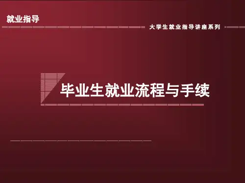 高校毕业生就业流程(简)
