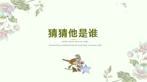 习作：猜猜他是谁ppt课件