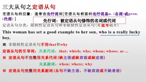 三大从句之定语从句