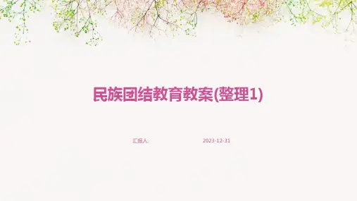 民族团结教育教案(整理1)
