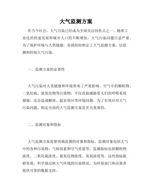 大气监测方案