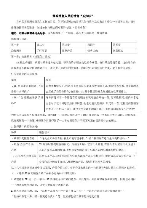 销售“五步法”