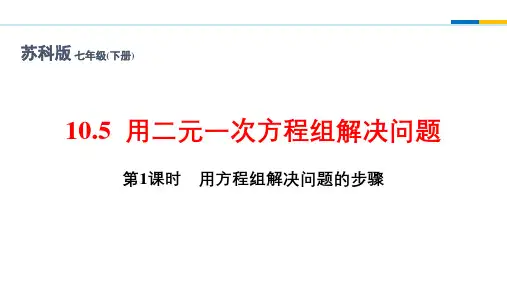 10.5 第1课时 用方程组解决问题的步骤 课件