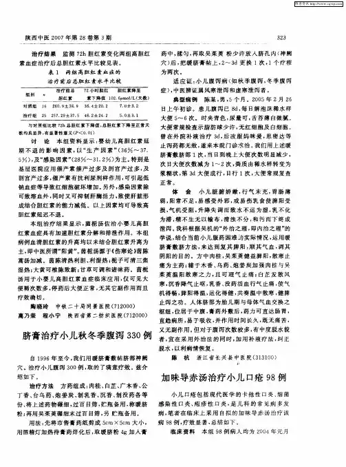 加味导赤汤治疗小儿口疮98例