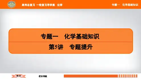 2019苏教版南方凤凰台一轮复习专题一  第5讲 专题提升