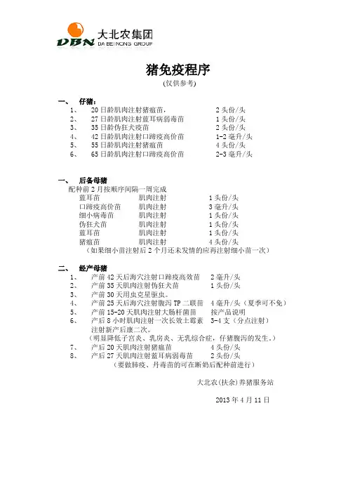 养猪保健程序
