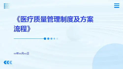 医疗质量管理制度及方案流程