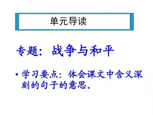13 夜莺的歌声精简完整ppt课件