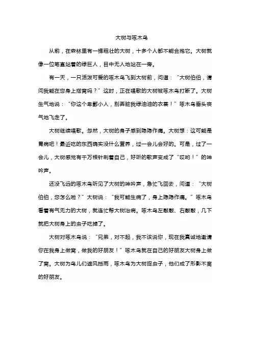 大树与啄木鸟