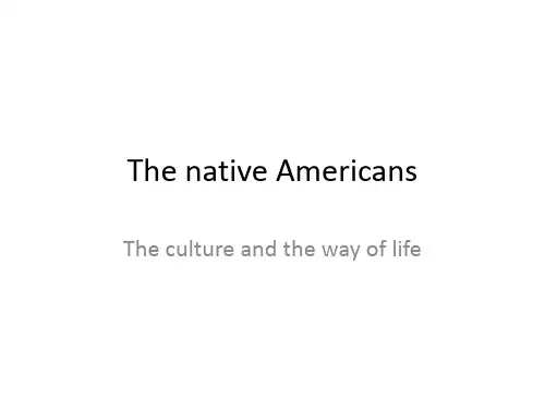 The native Americans美国土著人