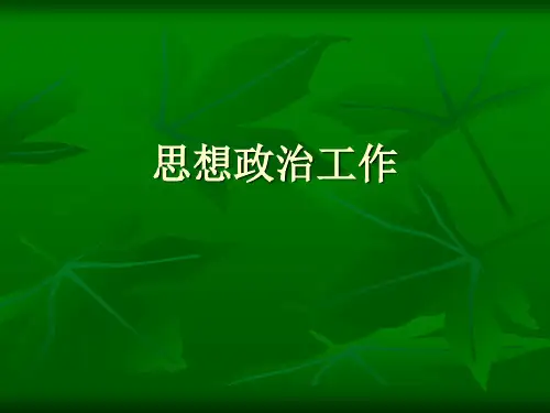 思想政治工作29页PPT