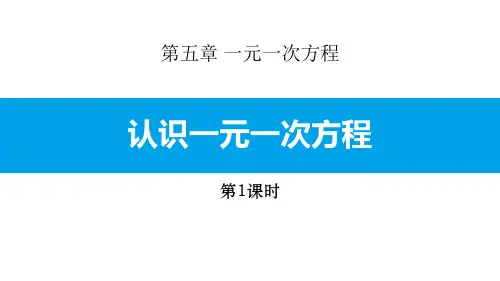 《认识一元一次方程》一元一次方程PPT(第1课时)
