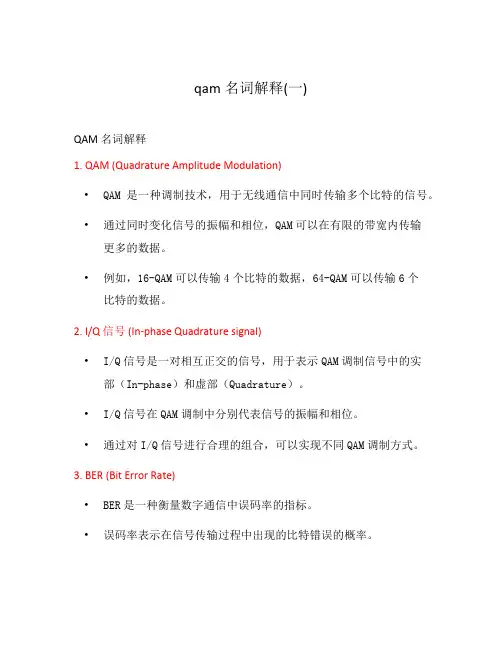 qam名词解释(一)