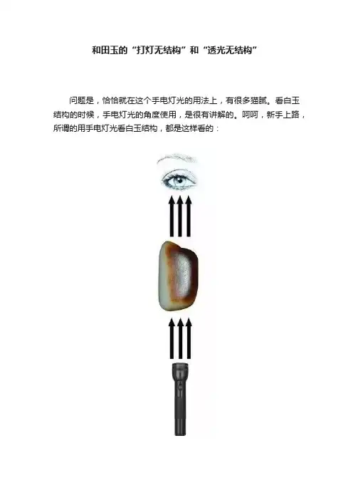 和田玉的“打灯无结构”和“透光无结构”
