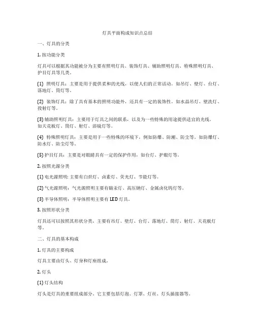 灯具平面构成知识点总结