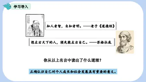 2.1认识自己课件(19张PPT内嵌视频) 道德与法治统编版七年级上册