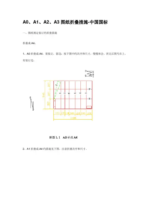 建筑归档图纸的正确折法