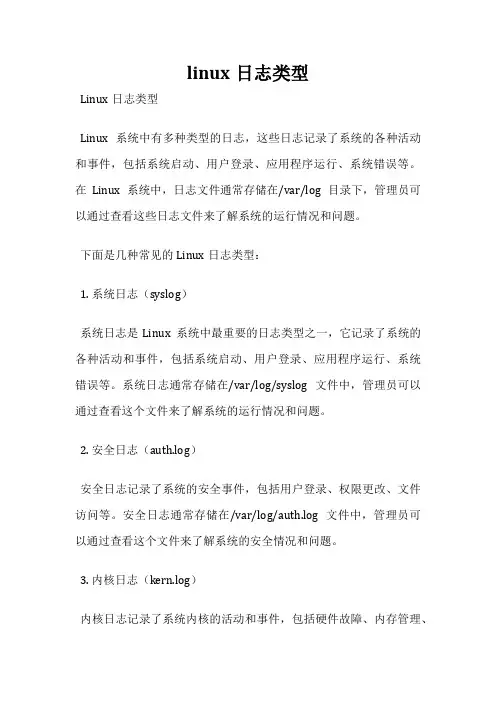 linux日志类型