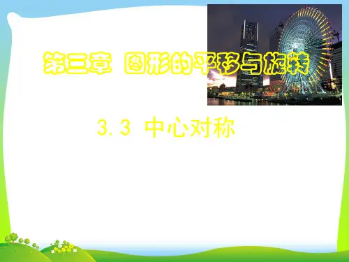 【最新】北师大版八年级数学下册第三章《3.3 中心对称》公开课课件.ppt