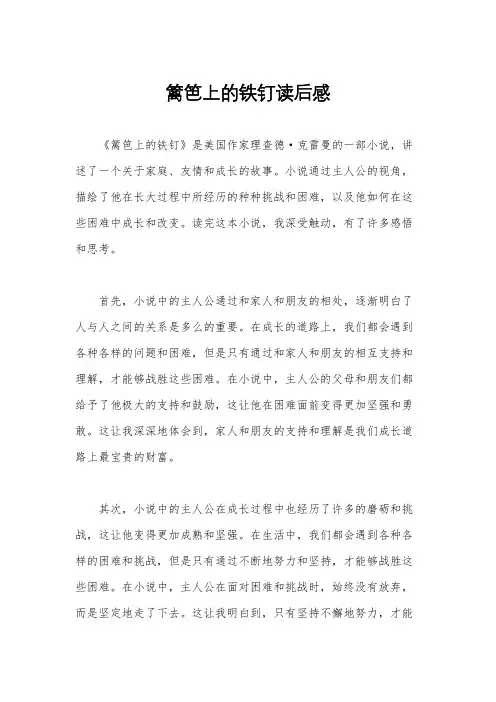 篱笆上的铁钉读后感