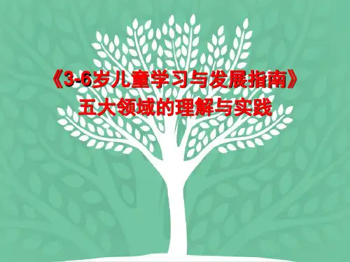 《3-6岁儿童学习与发展指南》五大领域的理解与实践
