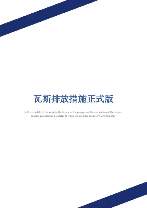 瓦斯排放措施正式版