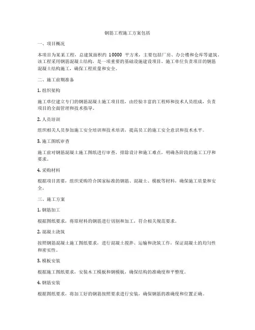 钢筋工程施工方案包括