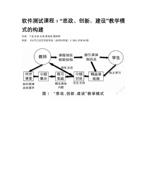 软件测试课程：“思政、创新、建设”教学模式的构建