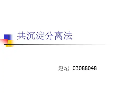 共沉淀分离法ppt