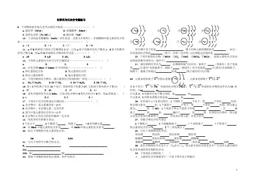化学式与化合价专题练习