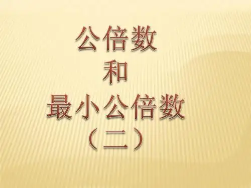 公因数与公倍数(2)