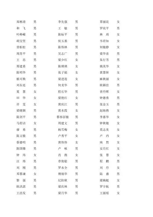 本选区登记的选民名单