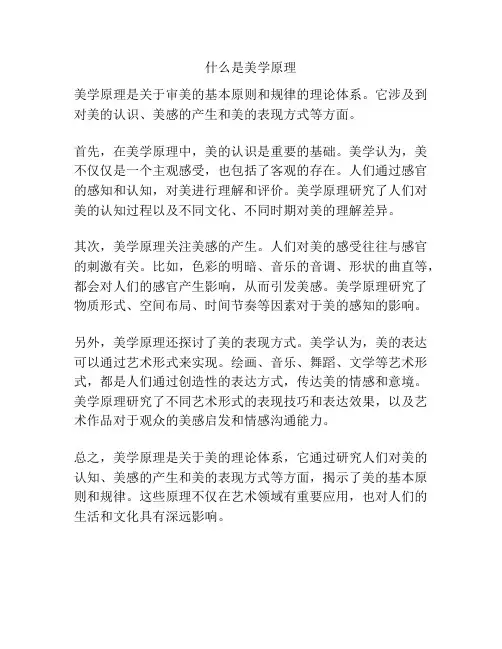 什么是美学原理