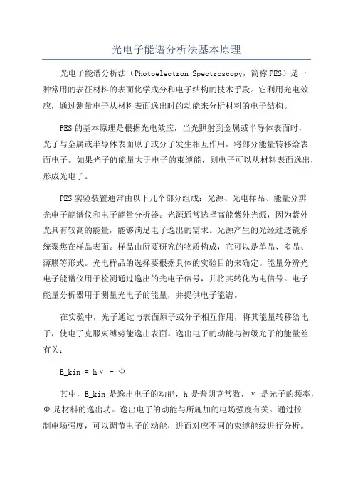光电子能谱分析法基本原理