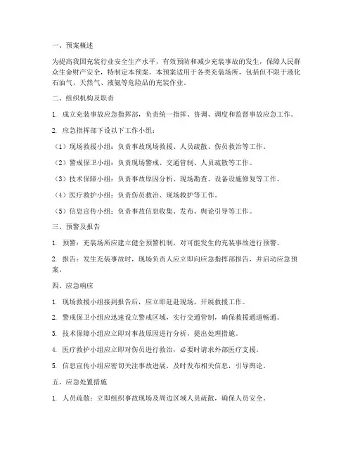 充装事故应急预案